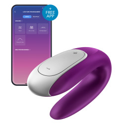 Satisfyer Double stimulateur connecté Double Fun Satisfyer Violet